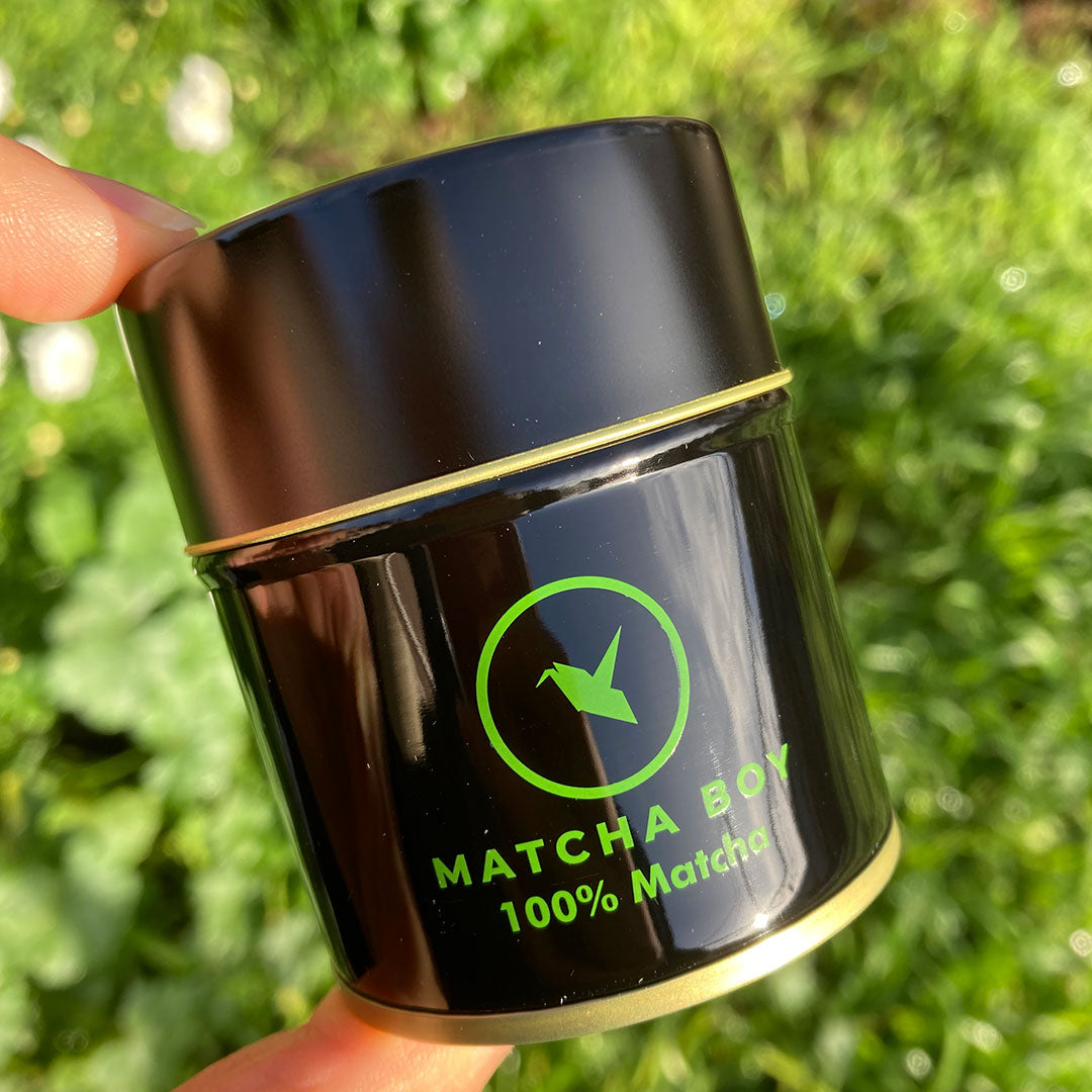 Front of Matcha Tin