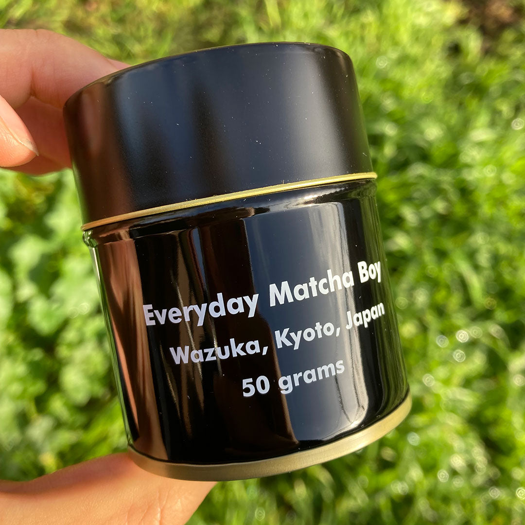 Back of Matcha tin